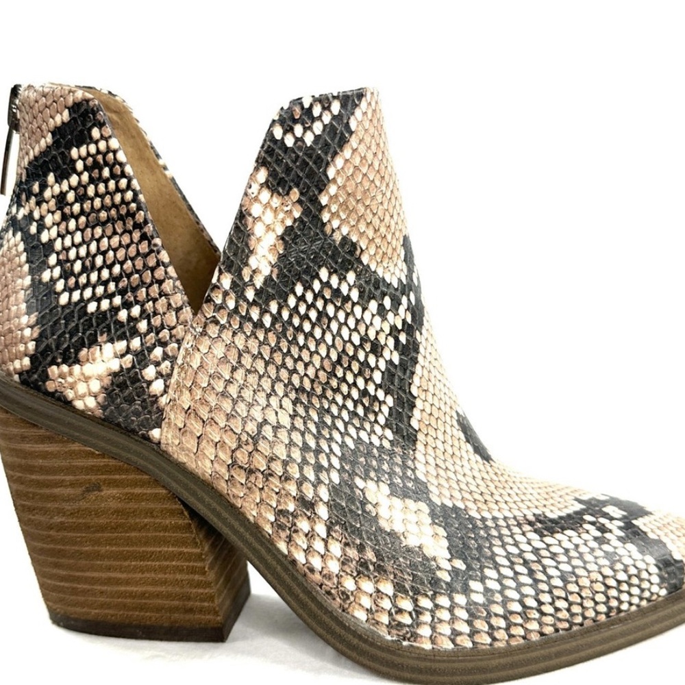 Vince Camuto Snakeskin Pattern Ankle Booties